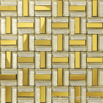 Goldene Farbe Aluminium Mix Glas Mosaik